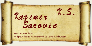Kazimir Šarović vizit kartica